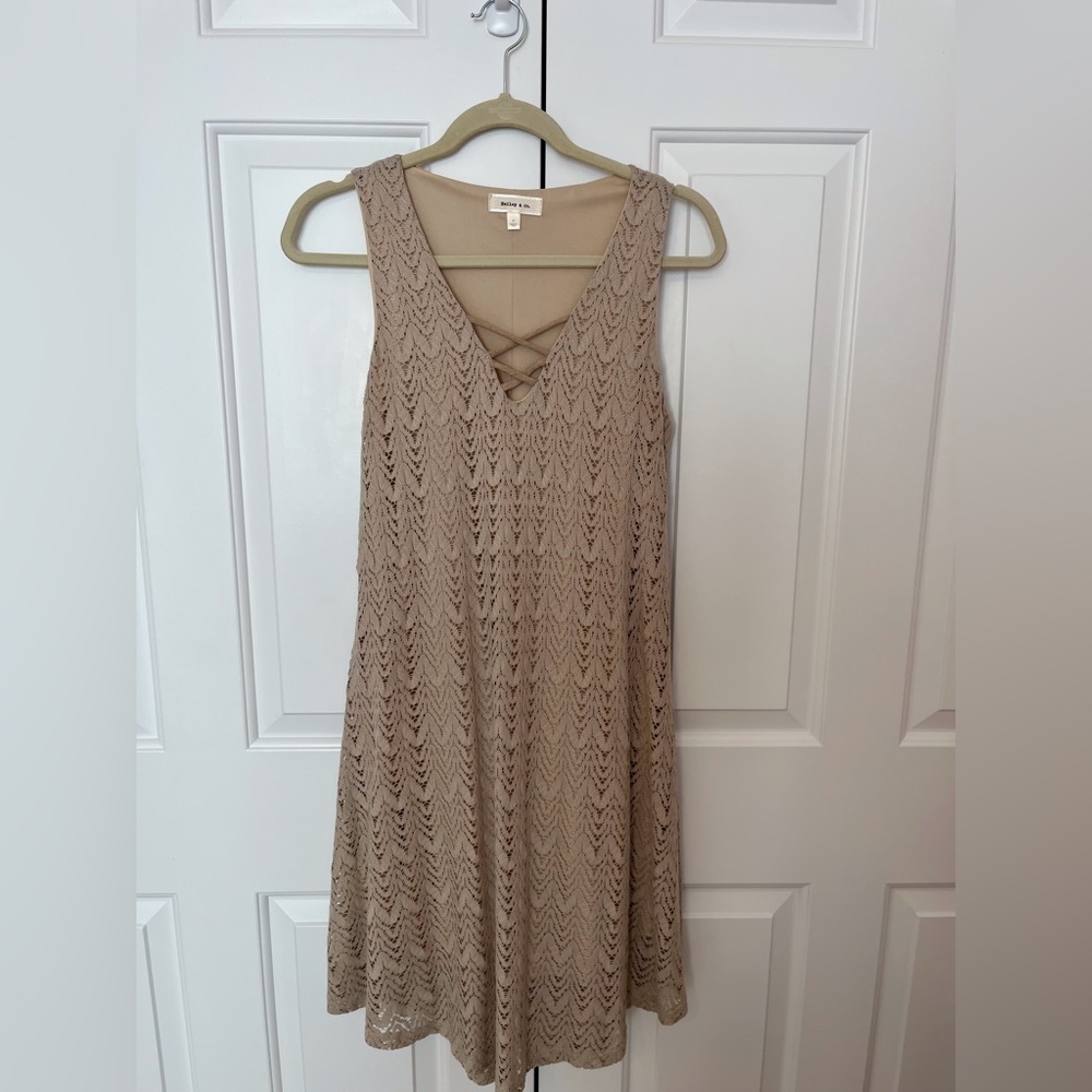 Lace Overlay Dress
